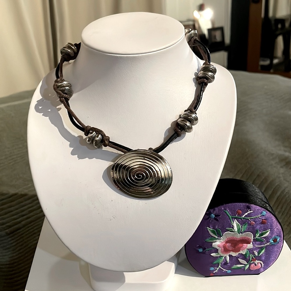 Custom silver beaded necklace